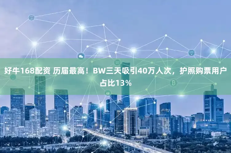 好牛168配资 历届最高！BW三天吸引40万人次，护照购票用户占比13%
